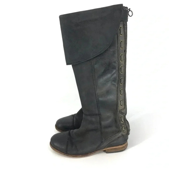 Jeffrey Campbell Pirate Steampunk Zipped Tall laced boots - Picture 5 of 8